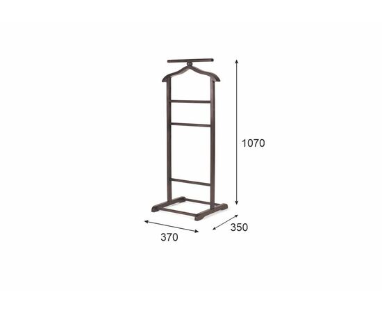 Вешалка костюмная В 6Н венге, изображение 2 | Интернет магазин мебели и декора LifeDekor