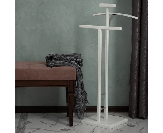 Вешалка костюмная ГАЛАНТ 340 металлик/ белый, изображение 11 | Интернет магазин мебели и декора LifeDekor