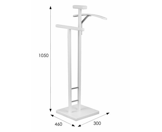 Вешалка костюмная ГАЛАНТ 340 металлик/ белый, изображение 8 | Интернет магазин мебели и декора LifeDekor