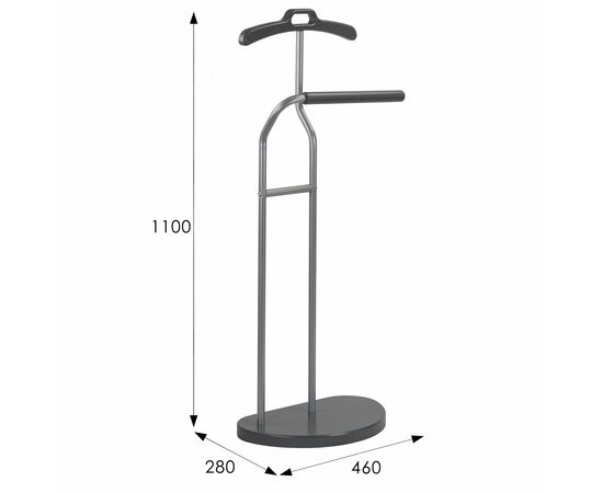 Вешалка костюмная Д 10 металлик/ серый графит, изображение 6 | Интернет магазин мебели и декора LifeDekor