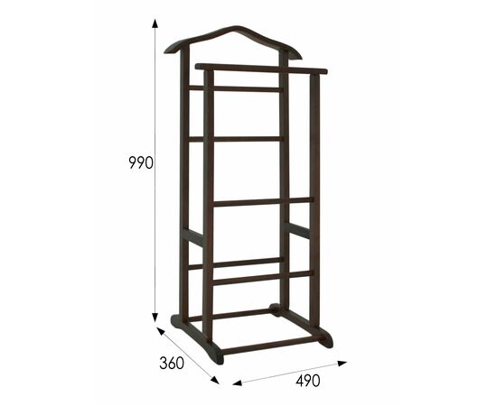 Вешалка костюмная Слуга 1 венге, изображение 11 | Интернет магазин мебели и декора LifeDekor