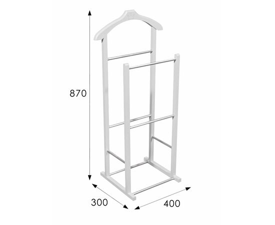 Вешалка костюмная детская В 28Н белый, изображение 2 | Интернет магазин мебели и декора LifeDekor