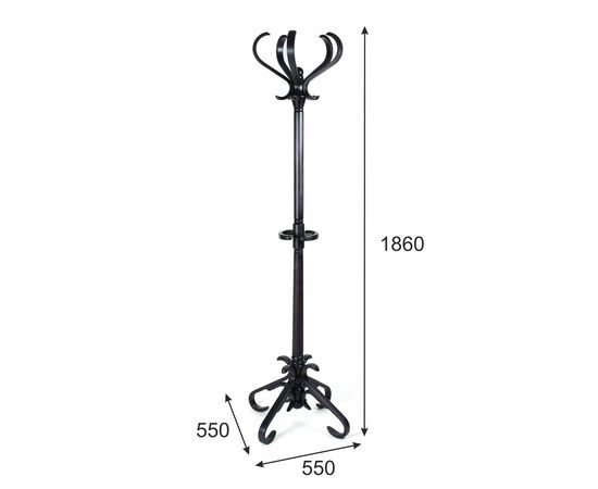 Вешалка напольная В 10Н венге, изображение 2 | Интернет магазин мебели и декора LifeDekor