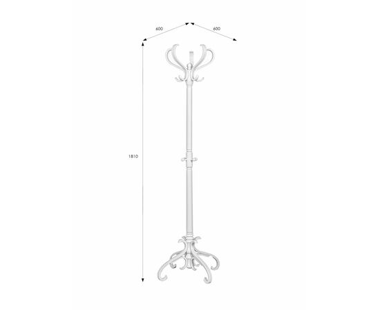 Вешалка напольная В 2Н белый, изображение 2 | Интернет магазин мебели и декора LifeDekor
