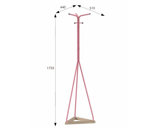 Вешалка напольная Галилео 213 розовый/шимо, изображение 4 | Интернет магазин мебели и декора LifeDekor