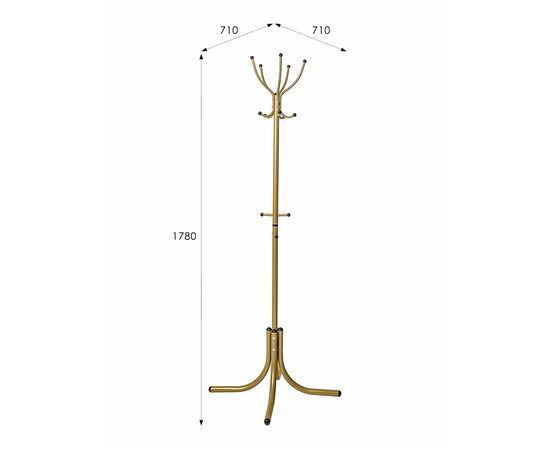 Вешалка напольная М 10 золото, изображение 2 | Интернет магазин мебели и декора LifeDekor