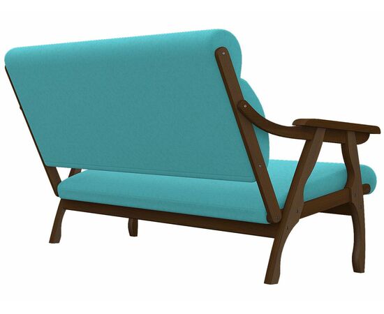 Диван Вега 10 ткань бирюза, каркас орех, изображение 2 | Интернет магазин мебели и декора LifeDekor