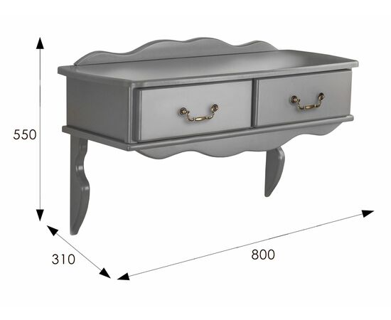 Консоль Берже 20 серый графит, изображение 11 | Интернет магазин мебели и декора LifeDekor