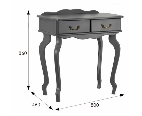 Консоль Берже 21 серый графит, изображение 10 | Интернет магазин мебели и декора LifeDekor