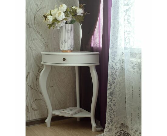 Консоль угловая Элегант молочный дуб Л, изображение 16 | Интернет магазин мебели и декора LifeDekor