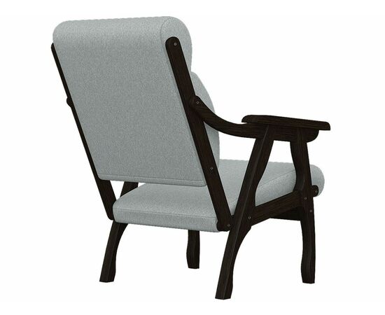 Кресло Вега 10 ткань серый, каркас венге, изображение 2 | Интернет магазин мебели и декора LifeDekor