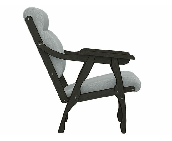 Кресло Вега 10 ткань серый, каркас венге, изображение 3 | Интернет магазин мебели и декора LifeDekor