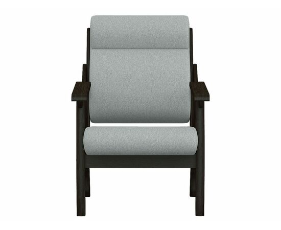 Кресло Вега 10 ткань серый, каркас венге, изображение 4 | Интернет магазин мебели и декора LifeDekor