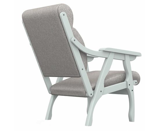 Кресло Вега 10 ткань серый, каркас снег, изображение 2 | Интернет магазин мебели и декора LifeDekor