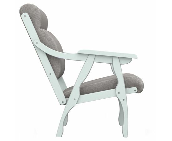 Кресло Вега 10 ткань серый, каркас снег, изображение 4 | Интернет магазин мебели и декора LifeDekor