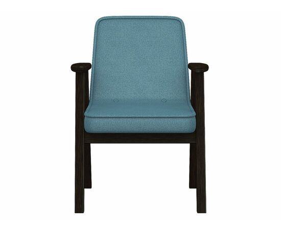 Кресло Ретро ткань голубой, каркас венге, изображение 5 | Интернет магазин мебели и декора LifeDekor