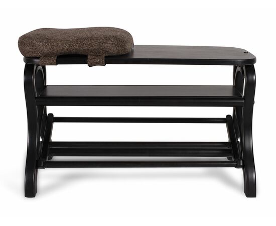 Обувница Диана темно-коричневый/ткань, изображение 2 | Интернет магазин мебели и декора LifeDekor