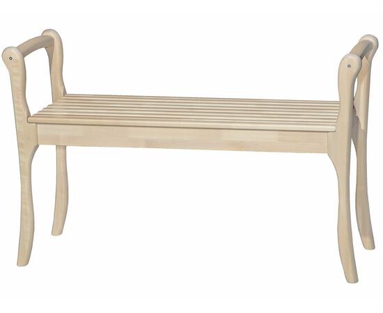 Скамья для прихожей с подлокотниками массив, каркас лак, изображение 2 | Интернет магазин мебели и декора LifeDekor