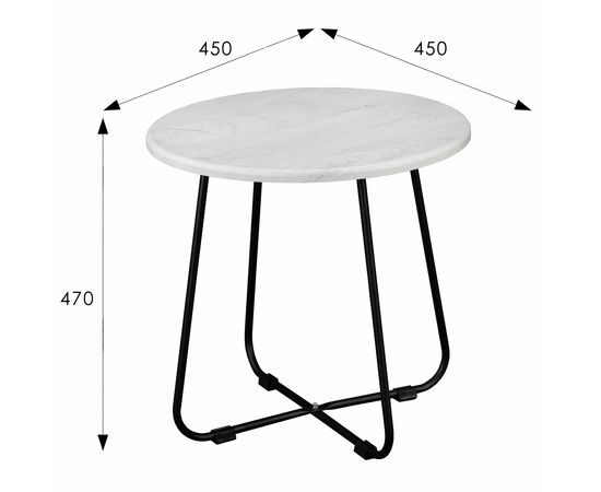 Стол журнальный BeautyStyle 14 дуб дымчатый/черный, изображение 12 | Интернет магазин мебели и декора LifeDekor