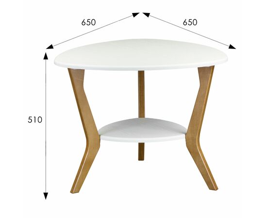 Стол журнальный BeautyStyle 15 белый/бук, изображение 9 | Интернет магазин мебели и декора LifeDekor