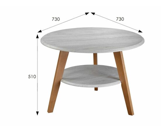 Стол журнальный BeautyStyle 17 дуб дымчатый/бук, изображение 6 | Интернет магазин мебели и декора LifeDekor