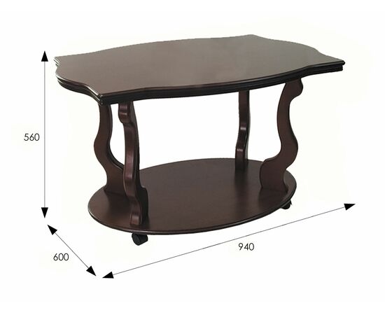 Стол журнальный Берже 3 темно-коричневый, изображение 3 | Интернет магазин мебели и декора LifeDekor