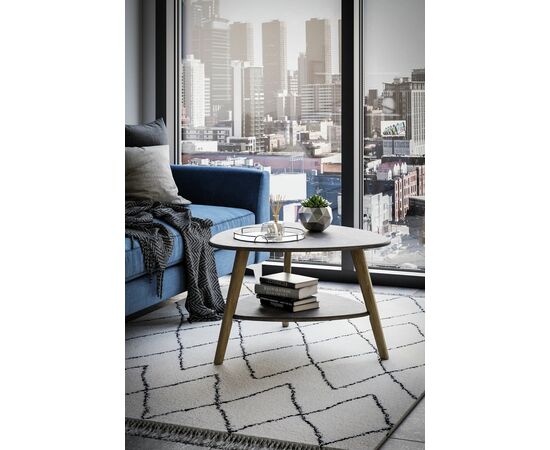 Стол журнальный Бруклин серый бетон/дуб сонома, изображение 4 | Интернет магазин мебели и декора LifeDekor