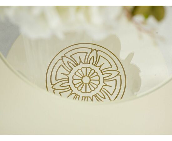 Стол журнальный Грация (С) на колесах слоновая кость/золото, изображение 6 | Интернет магазин мебели и декора LifeDekor