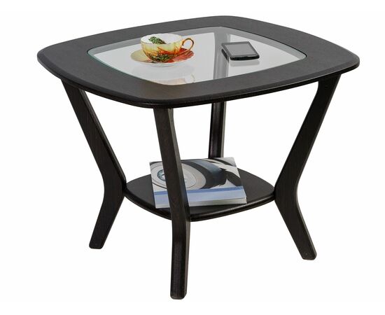 Стол журнальный Мельбурн со стеклом венге/венге, изображение 2 | Интернет магазин мебели и декора LifeDekor