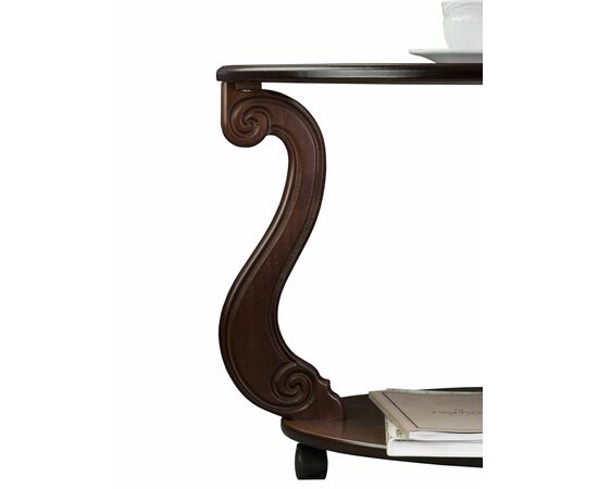 Стол журнальный Овация (С) на колесах темно-коричневый, изображение 2 | Интернет магазин мебели и декора LifeDekor