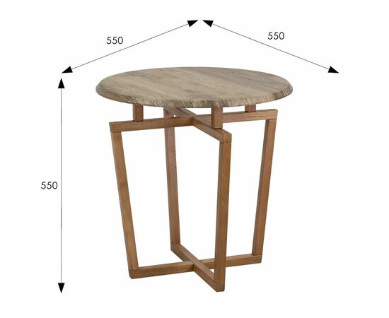 Стол журнальный Рилле 440 пленка дуб крымский состаренный/ бук, изображение 7 | Интернет магазин мебели и декора LifeDekor