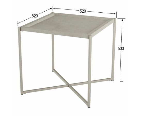 Стол журнальный Стефан лайт стоун/титан, изображение 4 | Интернет магазин мебели и декора LifeDekor
