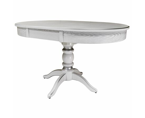 Стол обеденный Фидея 4 раздвижной белый/серебро 90/130*90, изображение 2 | Интернет магазин мебели и декора LifeDekor