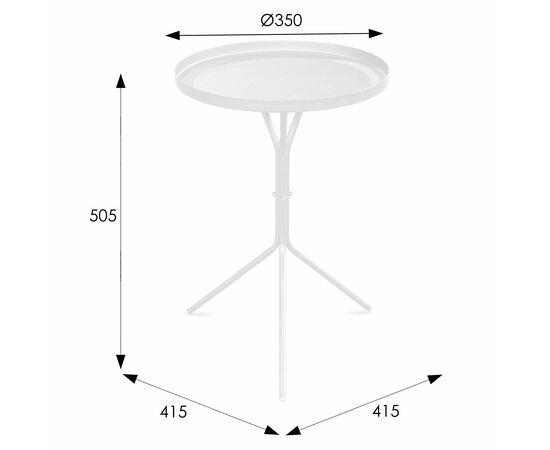 Столик журнальный SHT-CT11 белый муар, изображение 5 | Интернет магазин мебели и декора LifeDekor