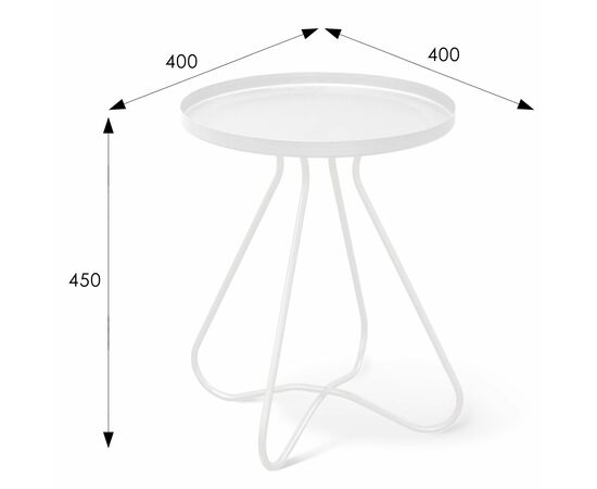 Столик журнальный SHT-CT3 белый муар, изображение 7 | Интернет магазин мебели и декора LifeDekor