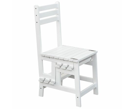 Стул-стремянка Массив снег, изображение 2 | Интернет магазин мебели и декора LifeDekor