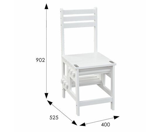 Стул-стремянка Массив снег, изображение 7 | Интернет магазин мебели и декора LifeDekor