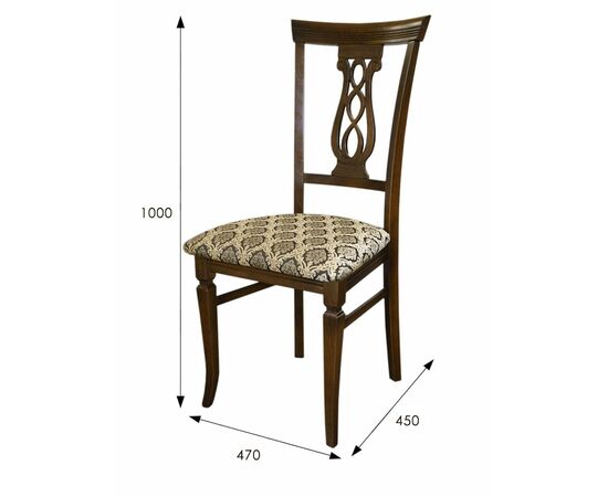 Стул Агнесс орех, Маркус венге, изображение 2 | Интернет магазин мебели и декора LifeDekor