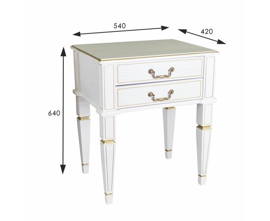 Тумба Васко В 118Н белый ясень/золото, изображение 4 | Интернет магазин мебели и декора LifeDekor