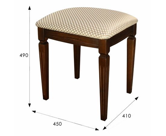 Банкетка Васко В 107Н орех, Атина золотой, изображение 4 | Интернет магазин мебели и декора LifeDekor