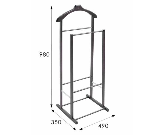 Вешалка костюмная В 27Н венге, изображение 2 | Интернет магазин мебели и декора LifeDekor
