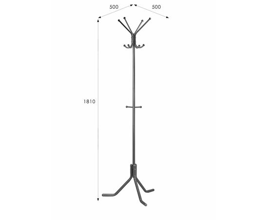 Вешалка напольная Пико 3 металлик, изображение 11 | Интернет магазин мебели и декора LifeDekor