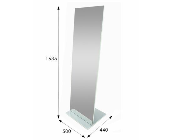 Зеркало напольное Стелла 2 белый 163,5 см x 50 см, изображение 8 | Интернет магазин мебели и декора LifeDekor