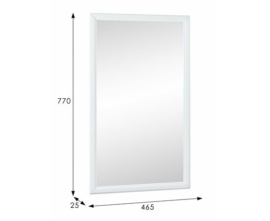 Зеркало настенное Артемида белый 77 см х 46, 5 см, изображение 3 | Интернет магазин мебели и декора LifeDekor