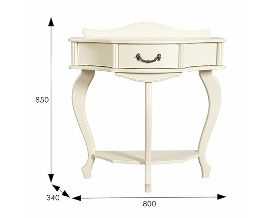 Консоль Джульетта дуб шампань Л, изображение 3 | Интернет магазин мебели и декора LifeDekor
