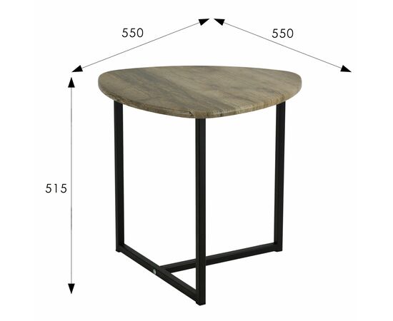 Стол журнальный BeautyStyle 11 дуб крымский состаренный/черный, изображение 7 | Интернет магазин мебели и декора LifeDekor