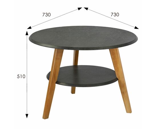 Стол журнальный BeautyStyle 17 серый бетон/бук, изображение 6 | Интернет магазин мебели и декора LifeDekor