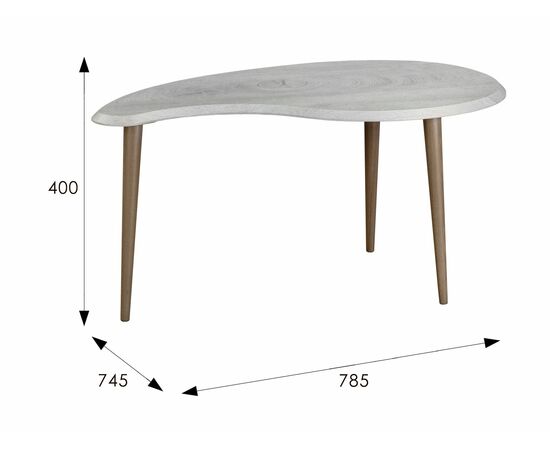 Стол журнальный BeautyStyle 19 дуб дымчатый/шимо, изображение 8 | Интернет магазин мебели и декора LifeDekor