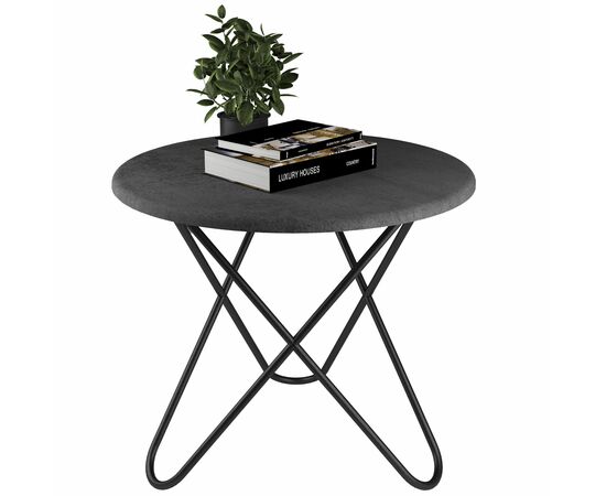 Стол журнальный BeautyStyle 20 серый бетон/черный, изображение 3 | Интернет магазин мебели и декора LifeDekor