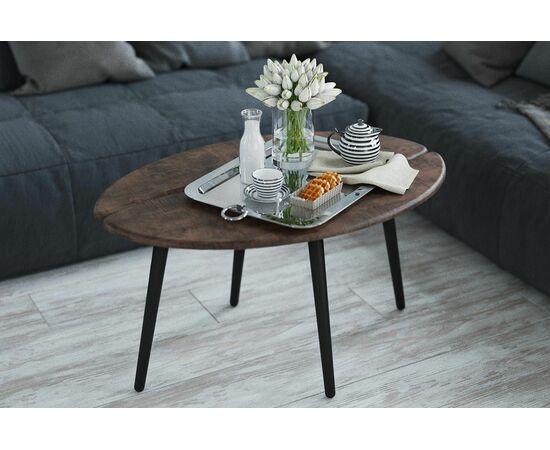 Стол журнальный Арабика браун/чёрный, изображение 2 | Интернет магазин мебели и декора LifeDekor